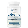 Premium imported Pure L-Lysine 2000mg Veggie Capsules from Curat Cart, designed for maximum potency and clean ingredients.