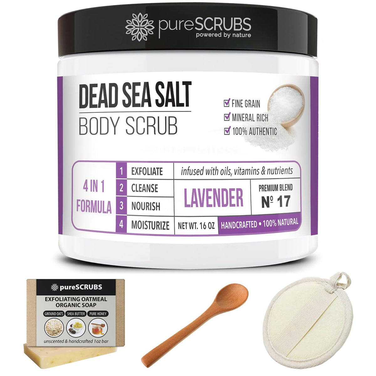 Experience the premium pureSCRUBS Lavender Body Scrub. Available online, nourish and exfoliate with natural ingredients.
