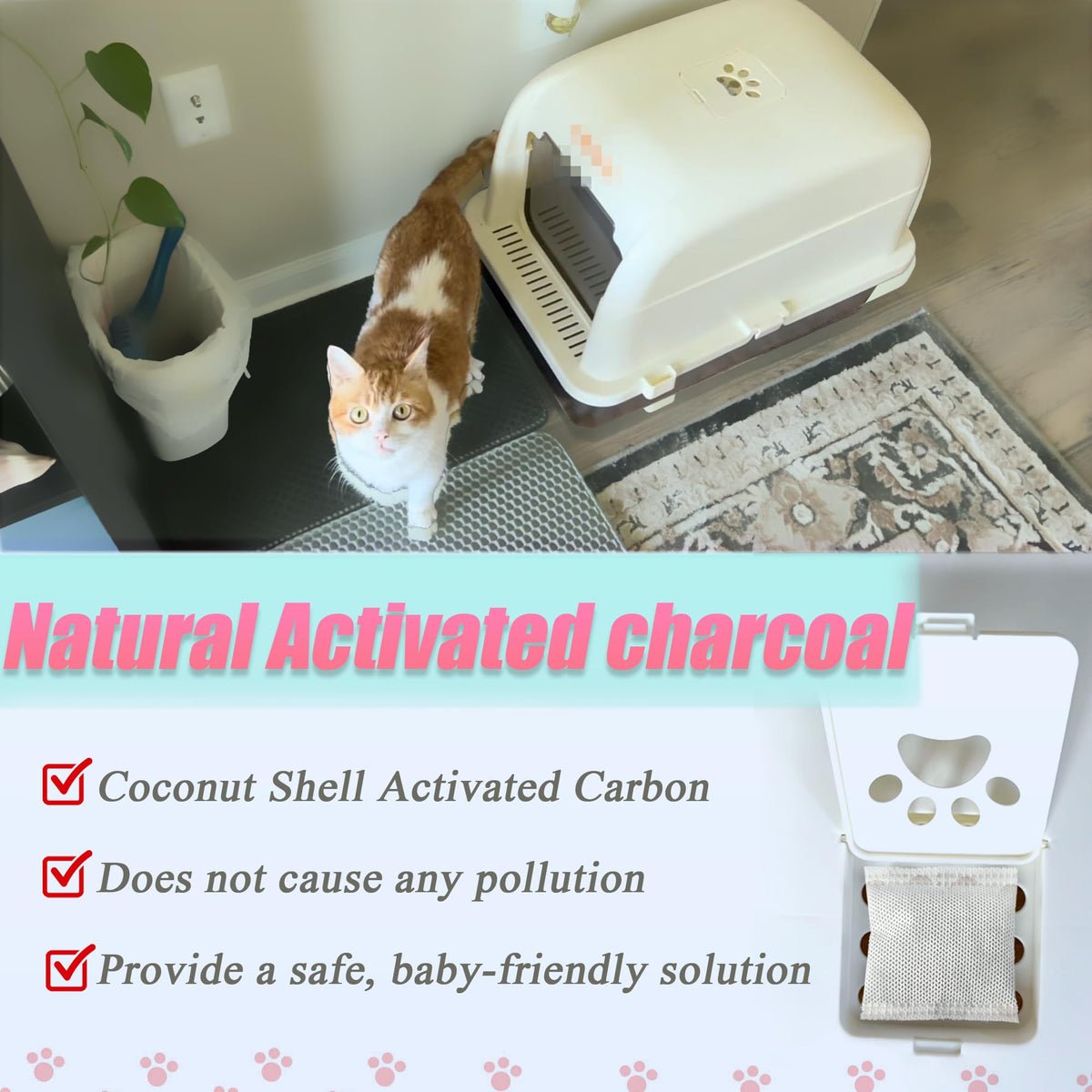 PurifyLogix Odor Eliminator Filters utilize coconut shell activated carbon for a safe, eco-friendly solution. Perfect for daily use. Available at Curat Cart.
