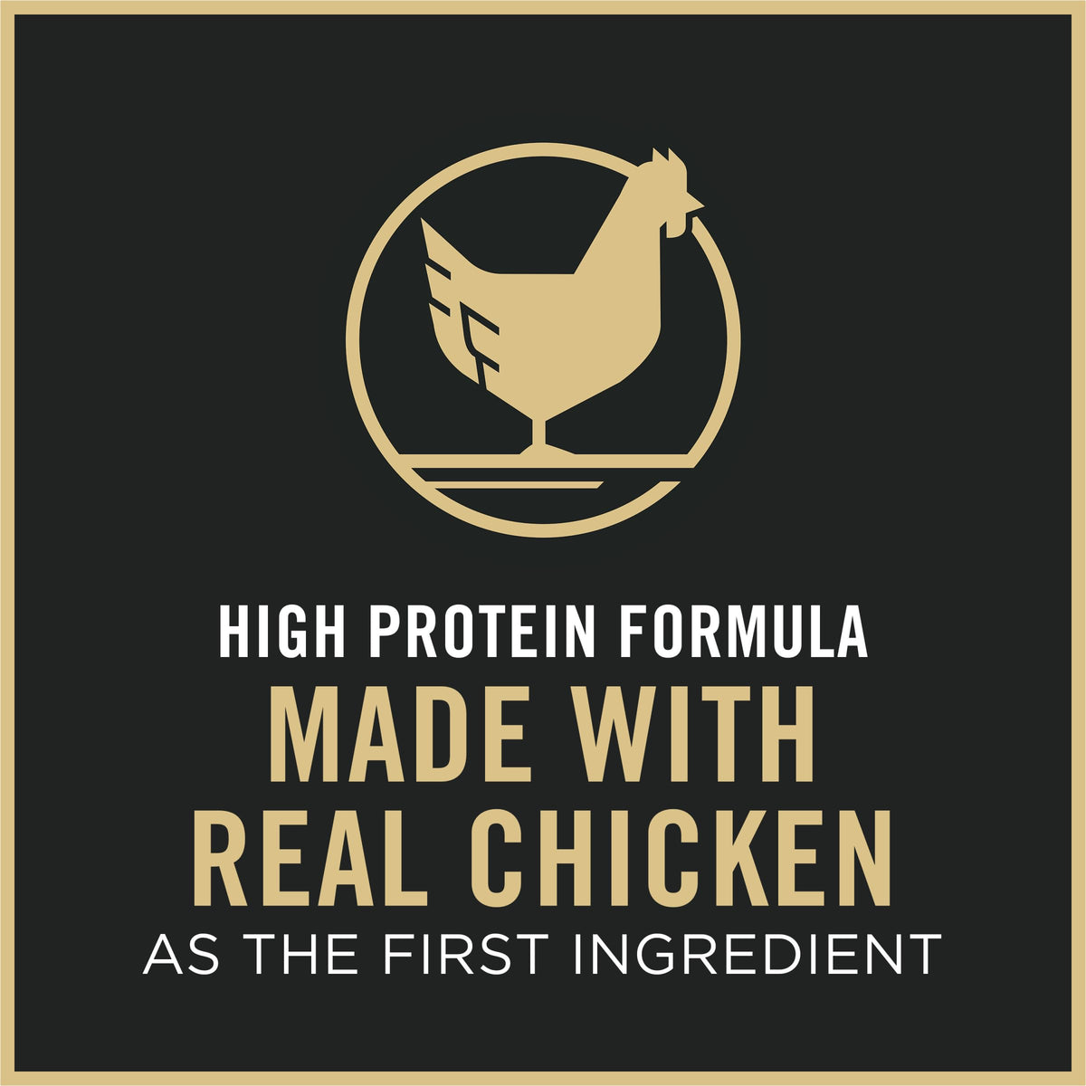 Purina Pro Plan Cat Food features a high protein formula, made with real chicken as the first ingredient. Official packaging from Curat Cart.