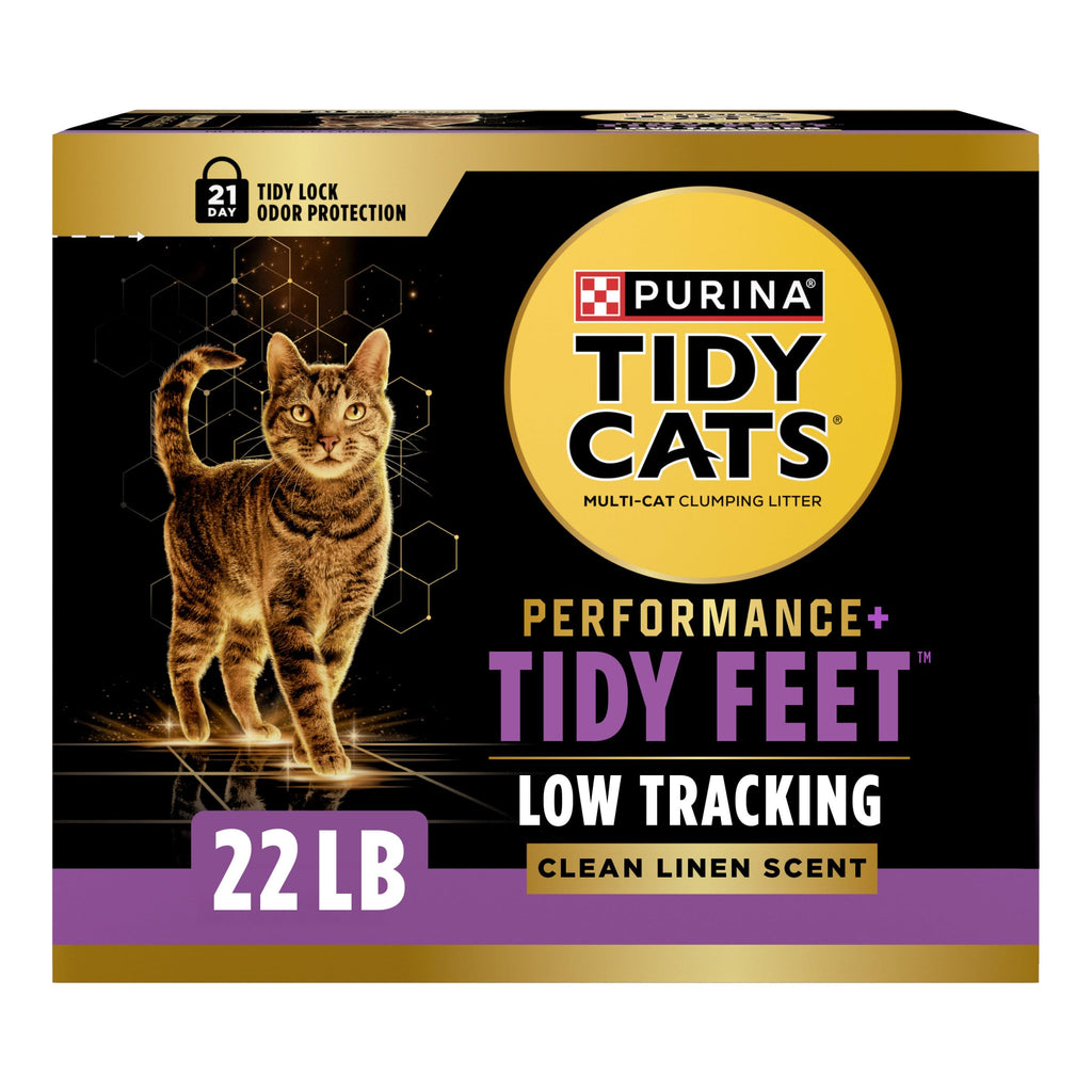 Discover Purina Tidy Cats Cat Litter, a premium imported choice with low tracking and clean linen scent, available at Curat Cart.