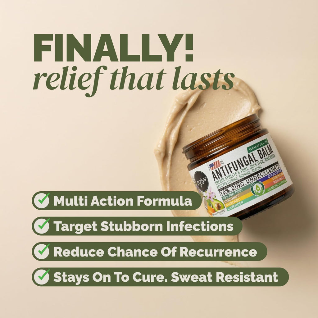 Puriya Antifungal Balm offers a multi-action formula for stubborn infections, exclusively curated by Curat Cart for lasting relief.