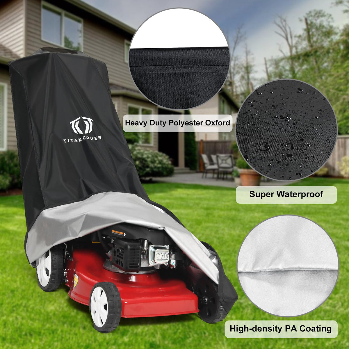 Specially curated by Curat Cart, this lawn mower cover features heavy-duty polyester oxford for ultimate protection against elements.