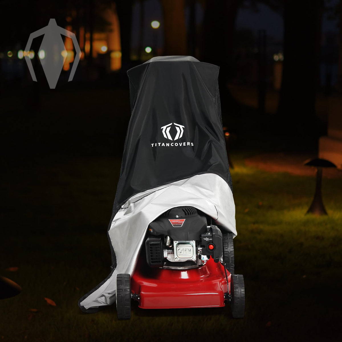 Premium imported lawn mower cover by Titan Covers, designed for durability and protection. Available at Curat Cart.