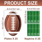 QIYANPAX Football Party Decorations include 25 plates and 25 napkins, perfect for celebrations. 100% Authentic and available in India at Curat Cart.