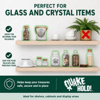 Quakehold Gel for Glass and Crystal in official packaging, perfect for securing valuable glass items. Available at Curat Cart.