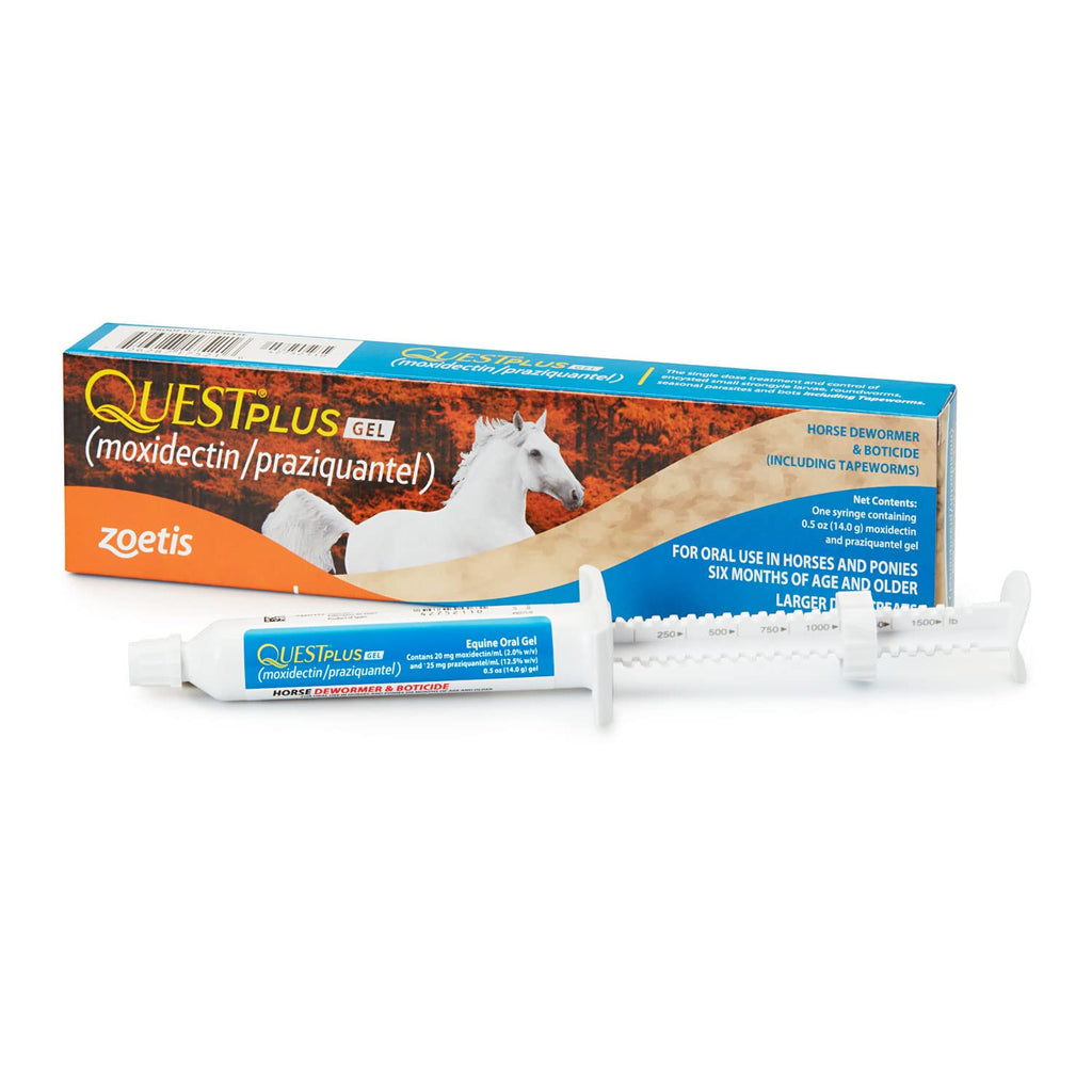 Premium imported Quest Plus Dewormer for Horses, effective against tapeworms, available at Curat Cart.