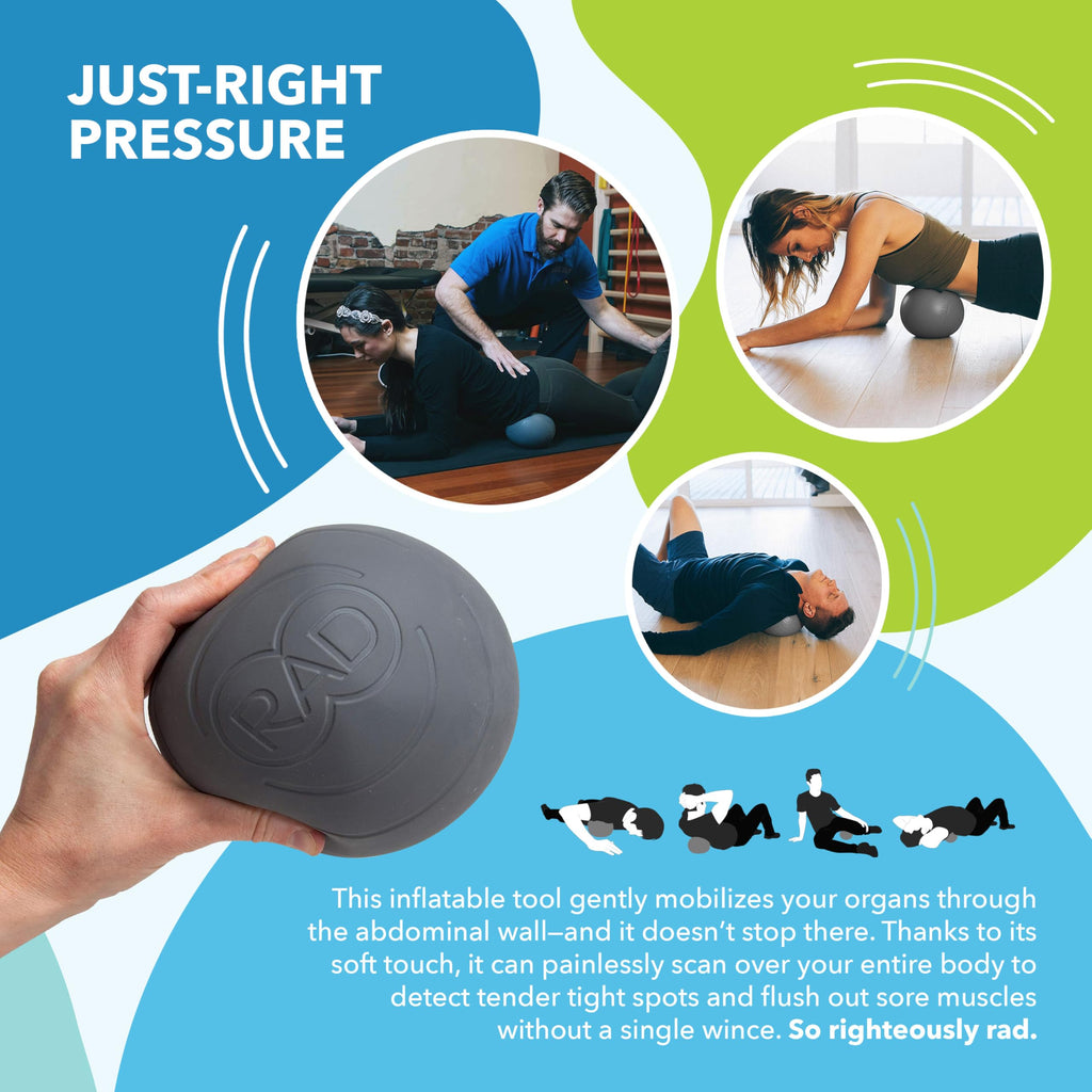 Discover the RAD Centre Soft Yoga Massage Ball, specially curated by Curat Cart for ultimate muscle relief and relaxation.