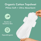Rael Organic Cotton Pads offer pillow-soft comfort and ultra absorbency. Perfect for daily use. Available at Curat Cart.