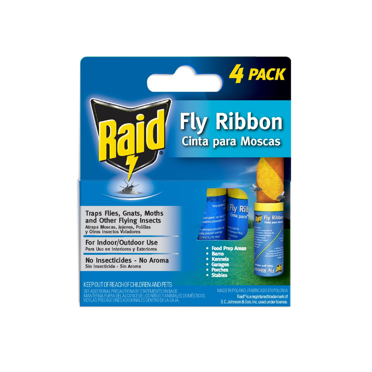 Premium imported Raid Fly Ribbon Bug Catcher traps flies and insects effectively. Available at Curat Cart for indoor and outdoor use.