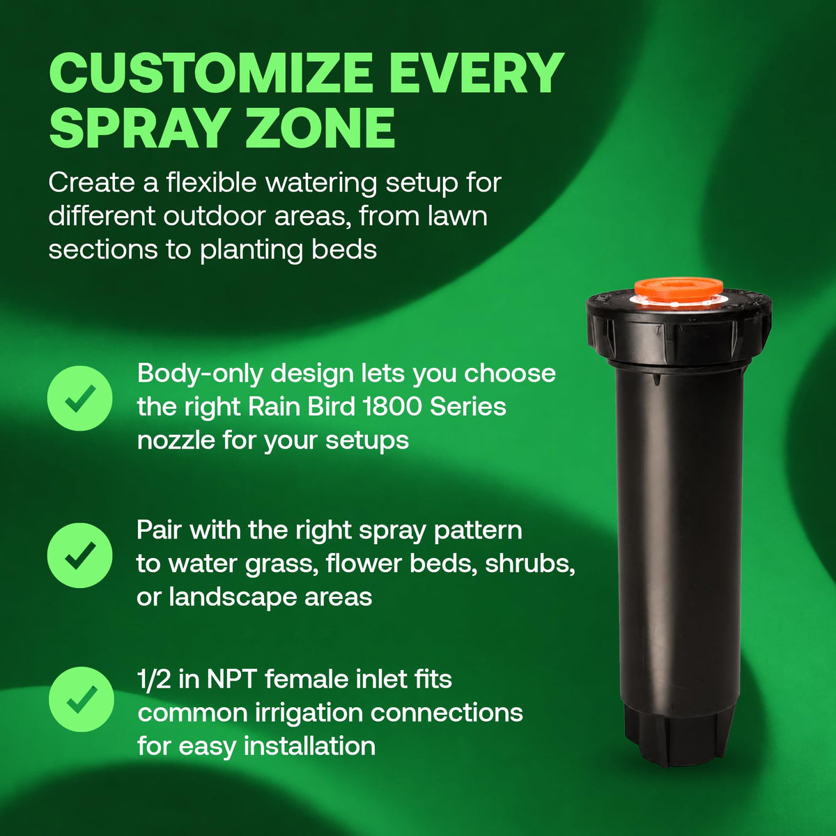 Upgrade your garden with the Rain Bird Pop-Up Irrigation Sprinkler, 100% Authentic and available at Curat Cart, India. Perfect for customized watering.