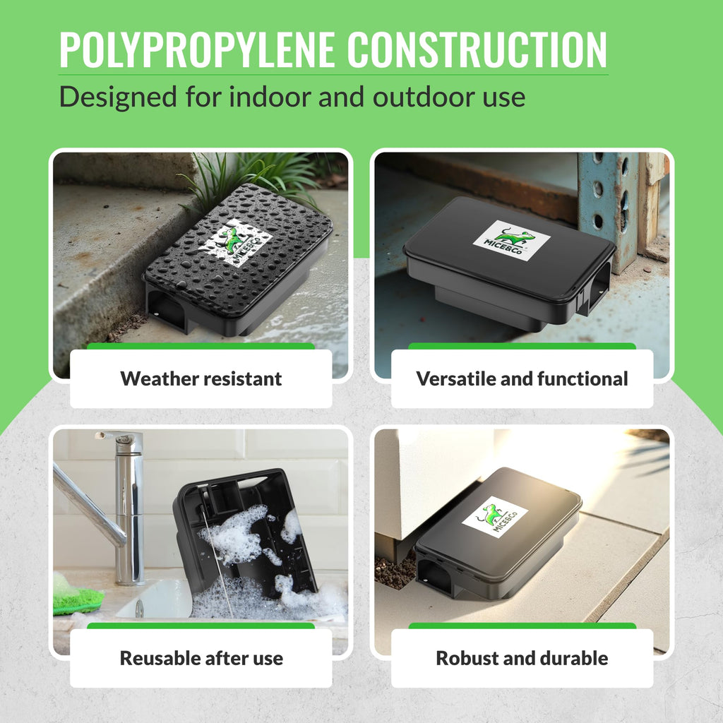 Discover exclusive rat bait stations at Curat Cart, designed for indoor and outdoor use with robust, weather-resistant polypropylene construction.