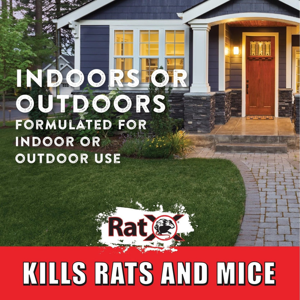 Effective RatX Rodent Control Bait Pellets eliminate rats and mice, suitable for indoor or outdoor use. Available at Curat Cart.