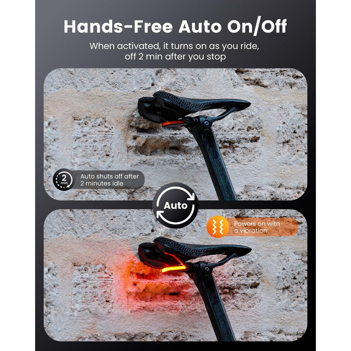 Discover the RAVEMEN Bike Tail Light, a premium import with hands-free auto on/off feature for safety. Available at Curat Cart.