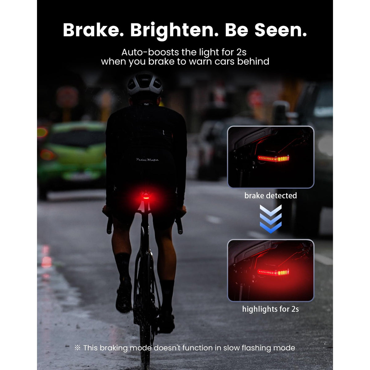 RAVEMEN Bike Tail Light enhances visibility while braking, 100% Authentic and available at Curat Cart in India.