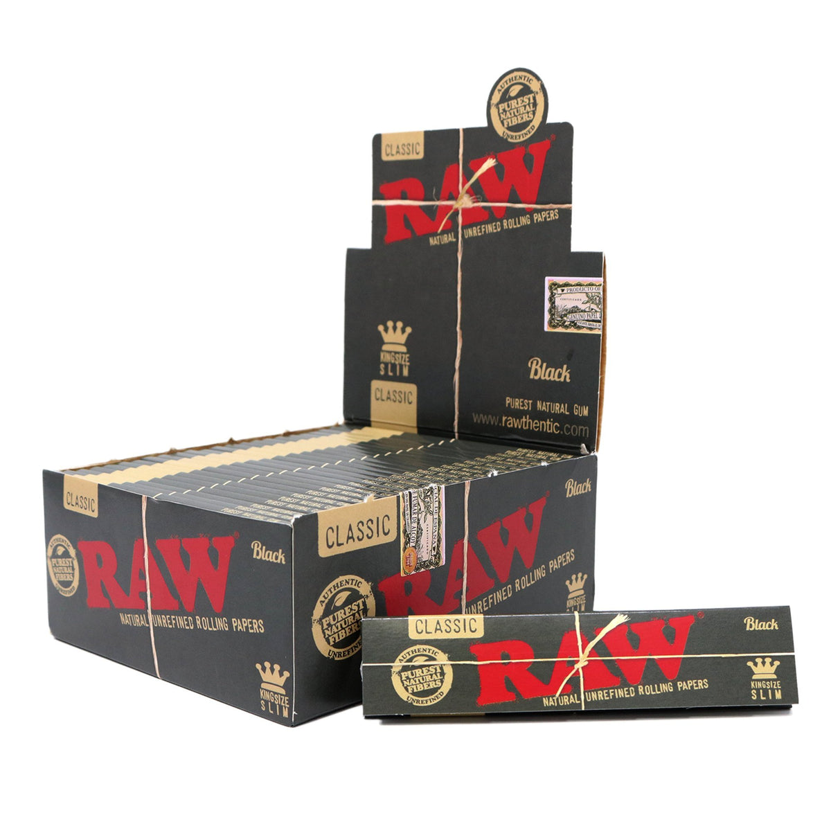 Discover RAW Classic Black Rolling Papers, 100% Authentic and available in India at Curat Cart, perfect for smooth rolling experiences.