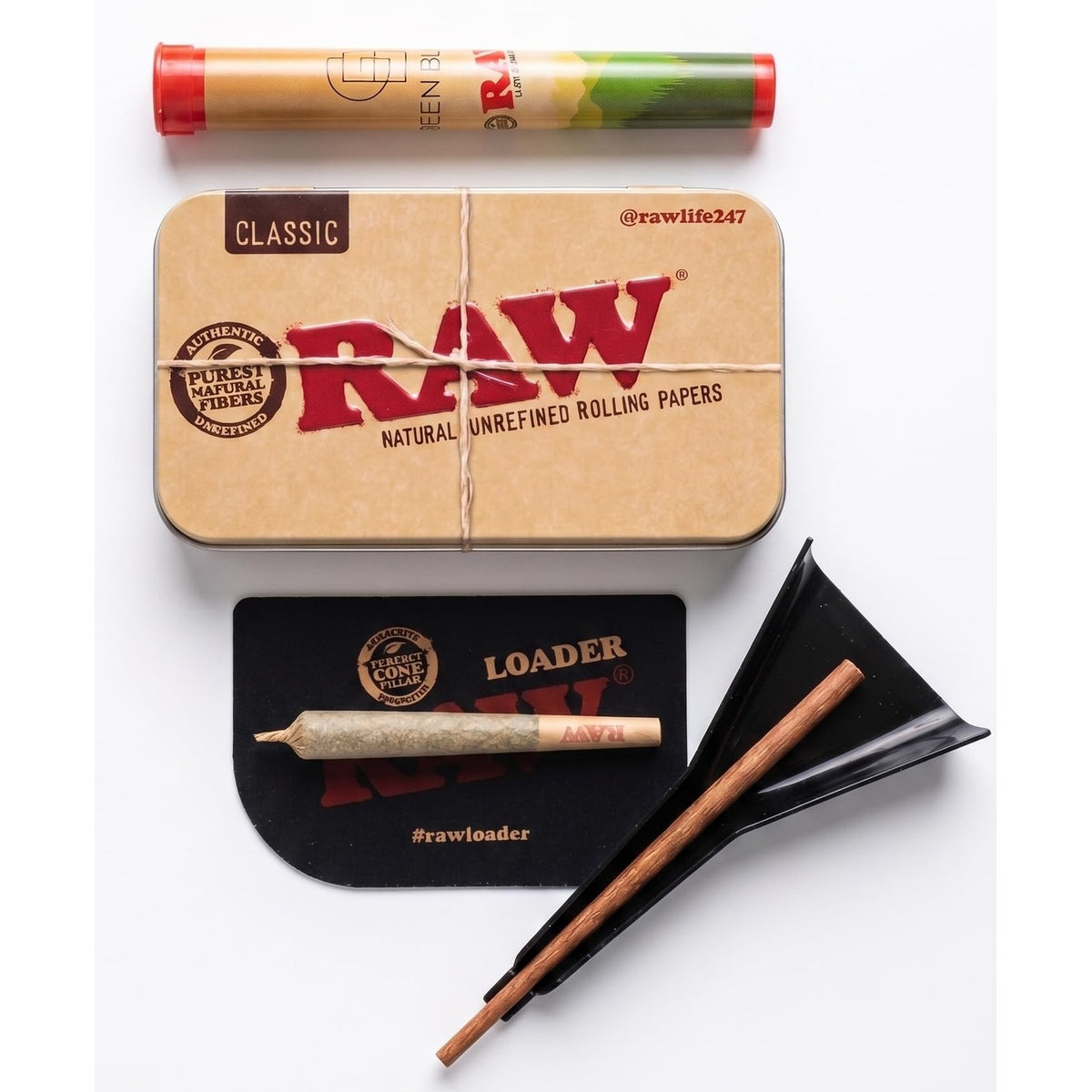 Discover the premium imported RAW Pre Rolled Cone Loader, perfect for effortless rolling. Available at Curat Cart.