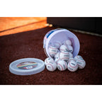 Premium imported Rawlings Official League Baseballs in a bucket, perfect for practice. Available at Curat Cart.