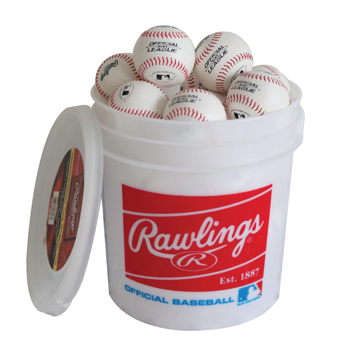 Discover premium imported Rawlings Official League Baseballs in a convenient bucket, perfect for every game. Available at Curat Cart.
