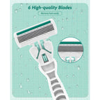 Discover our 6-blade razors for women, designed for sensitive skin. Available for online order in India. Remove hair effortlessly.