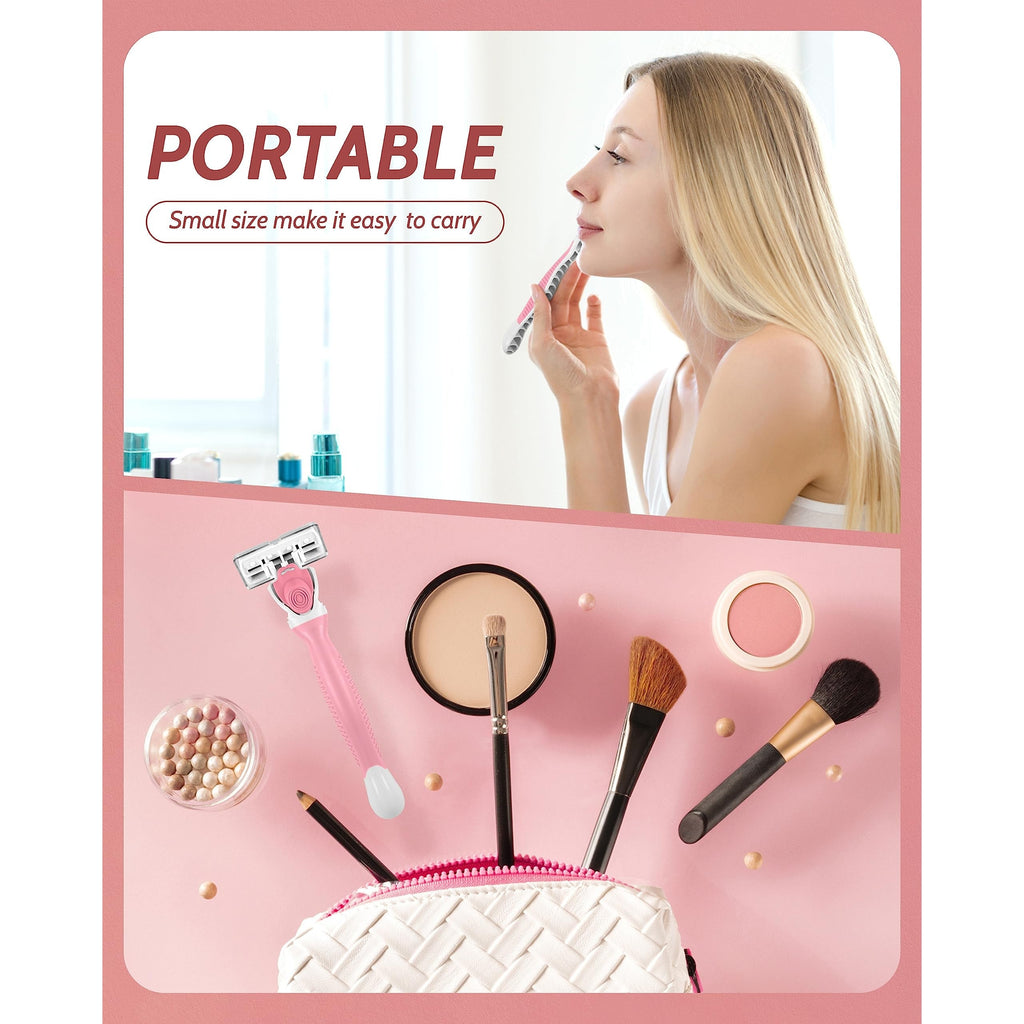 Discover our 6-blade razors for women with sensitive skin. Portable design for easy carrying. Order online now!