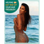 Woman enjoying the beach with smooth skin, promoting sensitive skin razors for women. Verified by CuratCart.