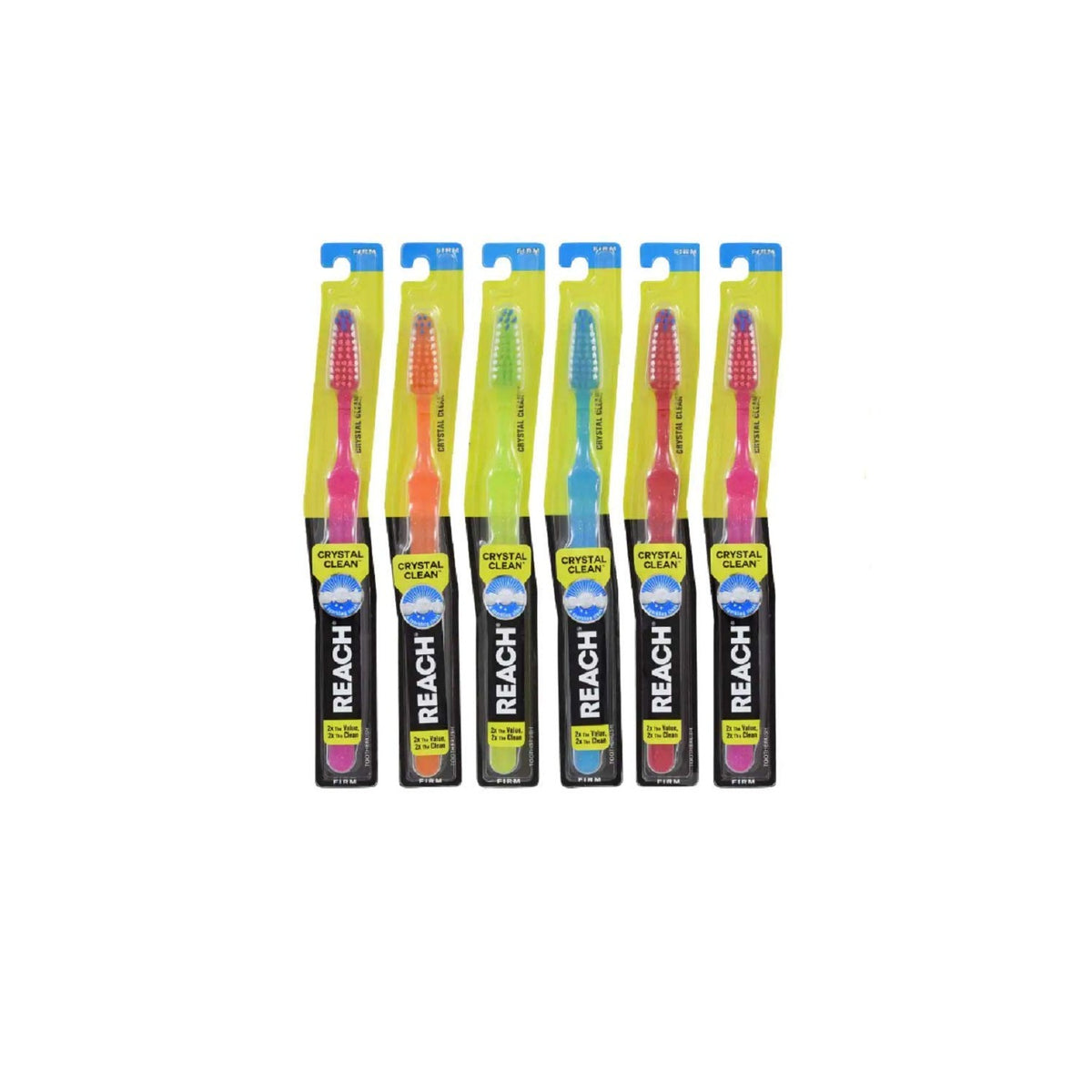 Discover the authenticity of REACH Crystal Clean Firm Toothbrush. Perfect for a thorough clean with vibrant colors.