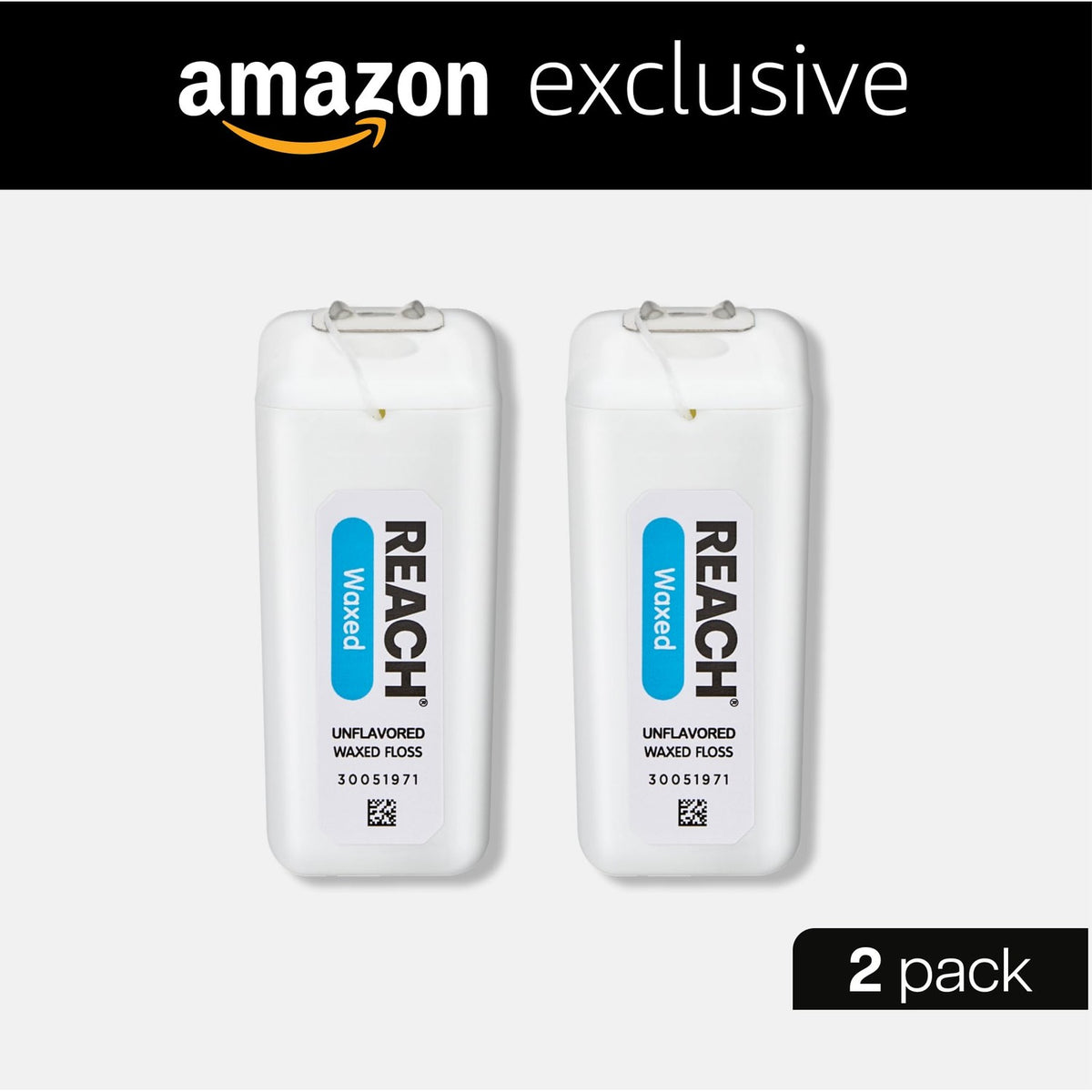 REACH Waxed Dental Floss in a dual pack, perfect for daily use. Elevate your oral hygiene routine with Curat Cart.