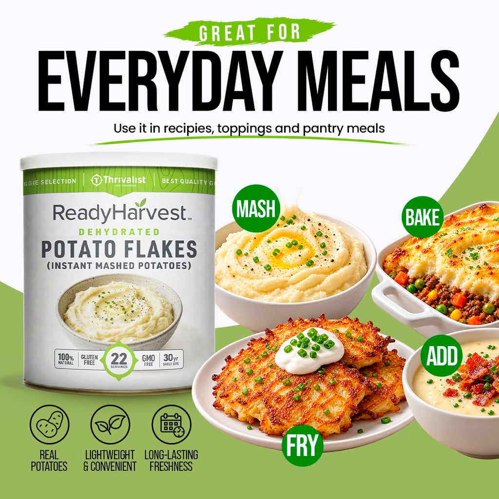 Ready Harvest Dehydrated Potato Flakes, specially curated by Curat Cart for easy recipes and delicious meals. Perfect for everyday cooking.