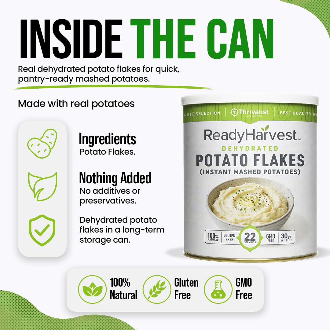 Ready Harvest Dehydrated Potato Flakes offer quick, pantry-ready mashed potatoes. Perfect for daily use, available at Curat Cart.