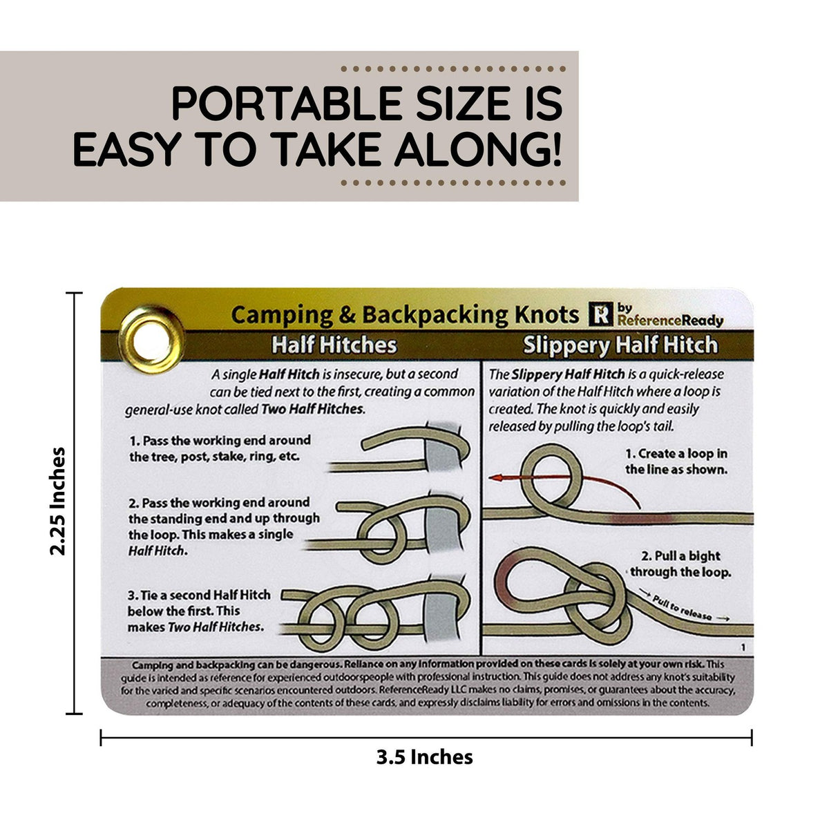 ReferenceReady Outdoor Knot Cards offer essential camping and backpacking knot instructions. Perfect for easy reference on-the-go. Available at Curat Cart.