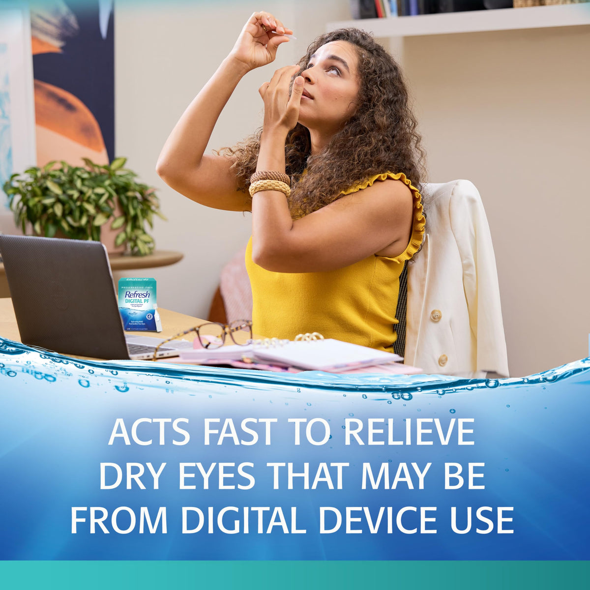 Refresh Digital PF Lubricant Eye Drops act fast to relieve dry eyes from digital device use. Perfect for daily relief. Available at Curat Cart.
