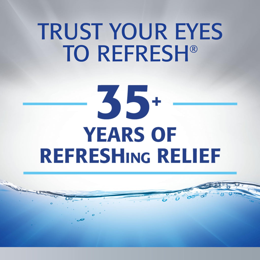 Refresh Optive Advanced Lubricant Eye Drops in official packaging, offering premium eye relief. Available at Curat Cart.