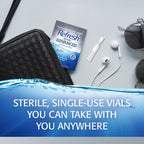 Refresh Optive Advanced Lubricant Eye Drops in sterile vials, perfect for on-the-go hydration. Available at Curat Cart.