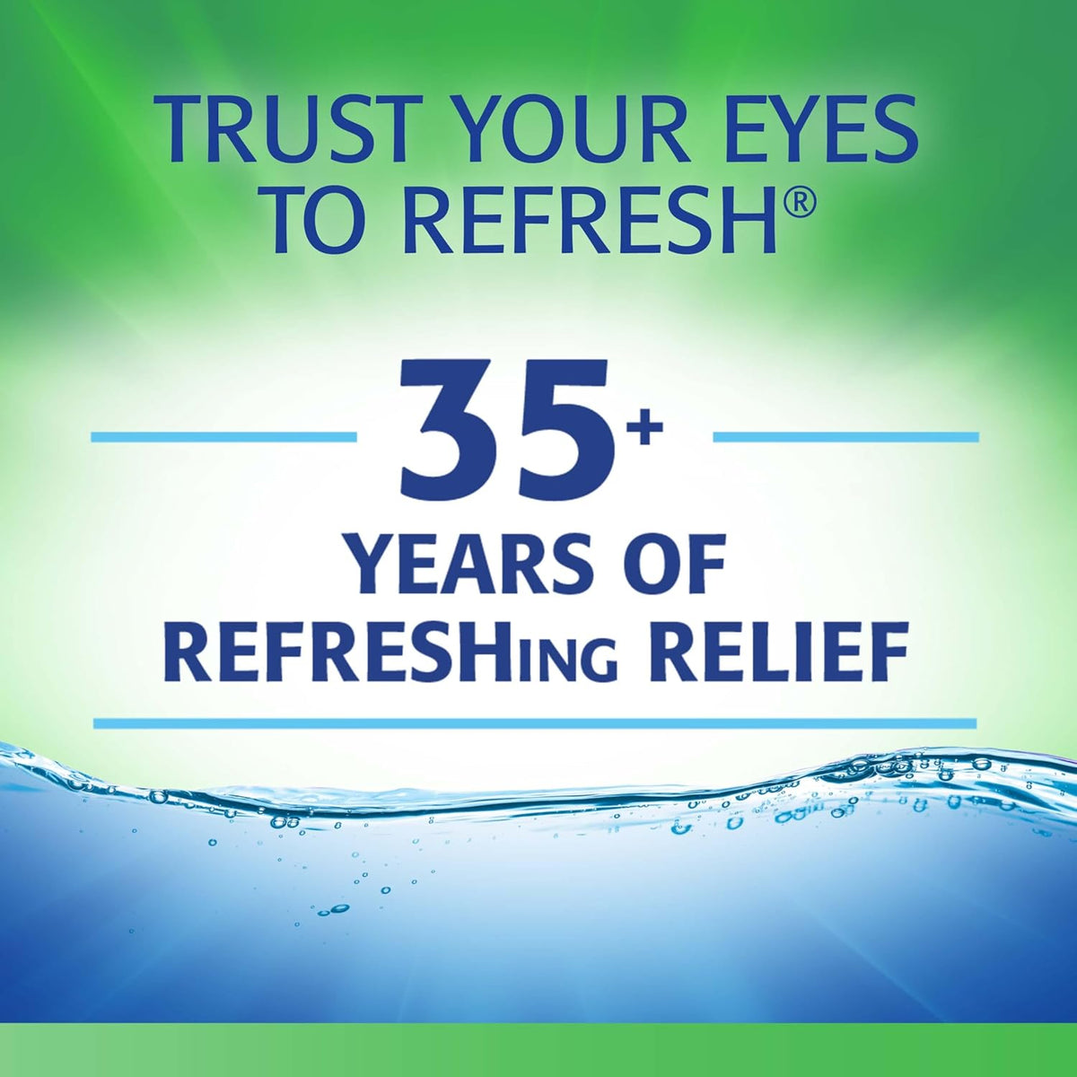 Premium imported Refresh Plus Lubricant Eye Drops, offering over 35 years of refreshing relief for dry eyes.
