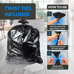 Reli Heavy Duty Trash Bags with twist ties included, specially curated by Curat Cart for premium waste management solutions.