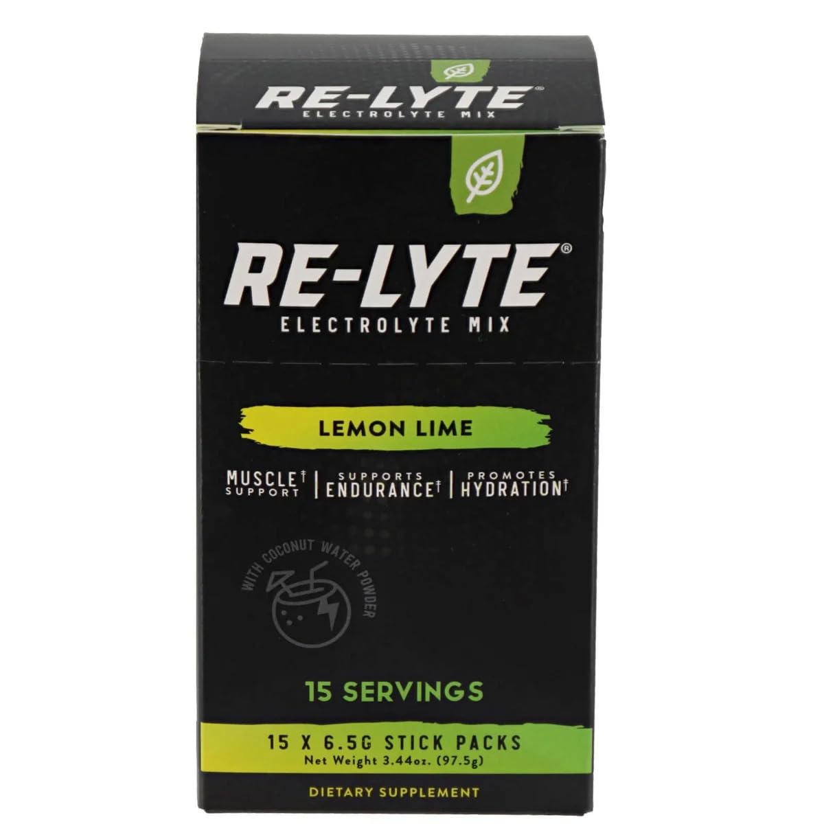 RELYTE Electrolyte Drink Mix in Lemon Lime flavor, a premium import supporting hydration and endurance, available at Curat Cart.