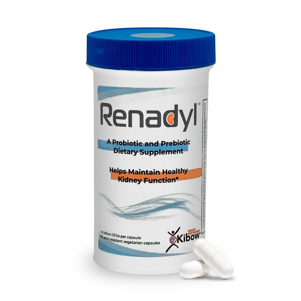 Discover Renadyl Probiotic Capsules, a premium import that supports healthy kidney function, available at Curat Cart.