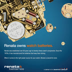 High-quality Renata 371 watch battery showcased with premium packaging, available at Curat Cart for reliable performance.