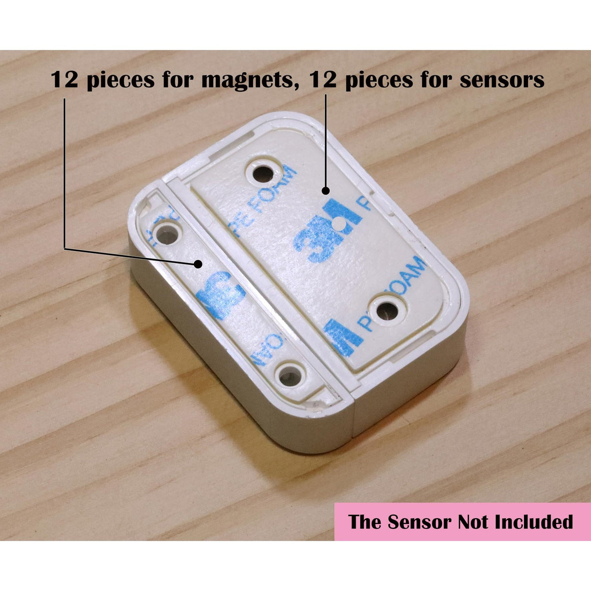 High-quality replacement adhesive for contact sensors, featuring 12 pieces for magnets and 12 for sensors, available at Curat Cart.