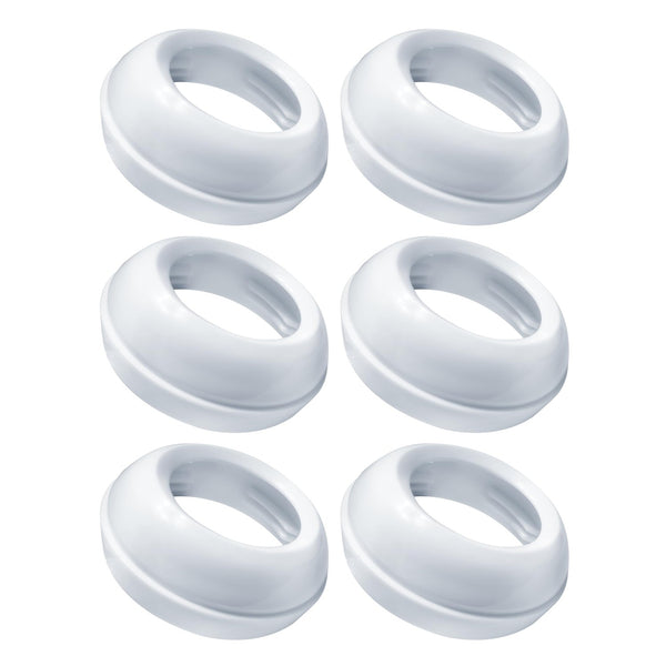 Replacement Baby Bottle Nipple Ring Collars for Philips Avent Natural & Glass Natural Baby Bottles, Not for Avent Anti-Colic Bottles, BPA Free Bottle Screw Rings Collar for Avent, 6 Pack