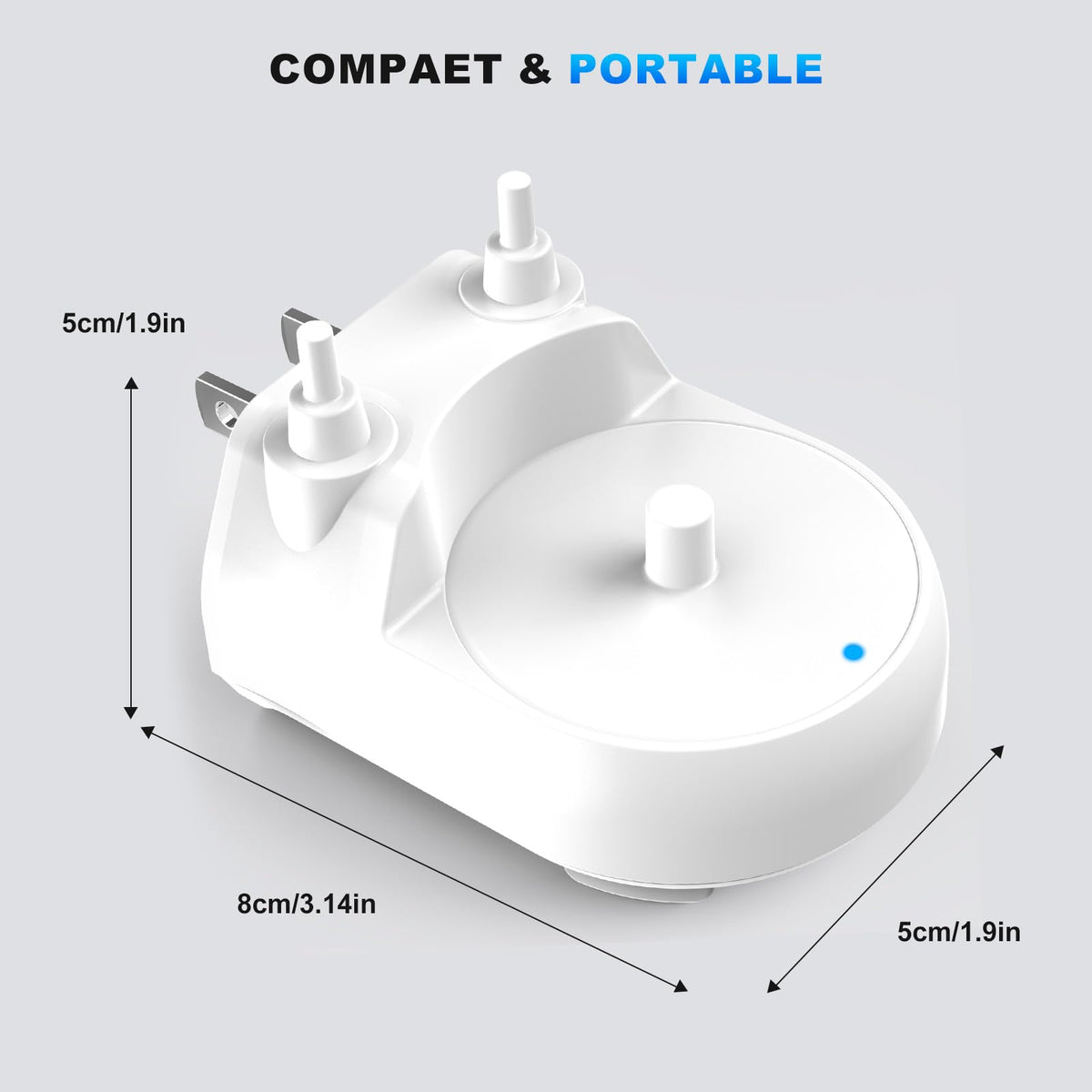 Philips Sonicare Replacement Charger Base in compact design, featuring high-quality finish, available at Curat Cart.