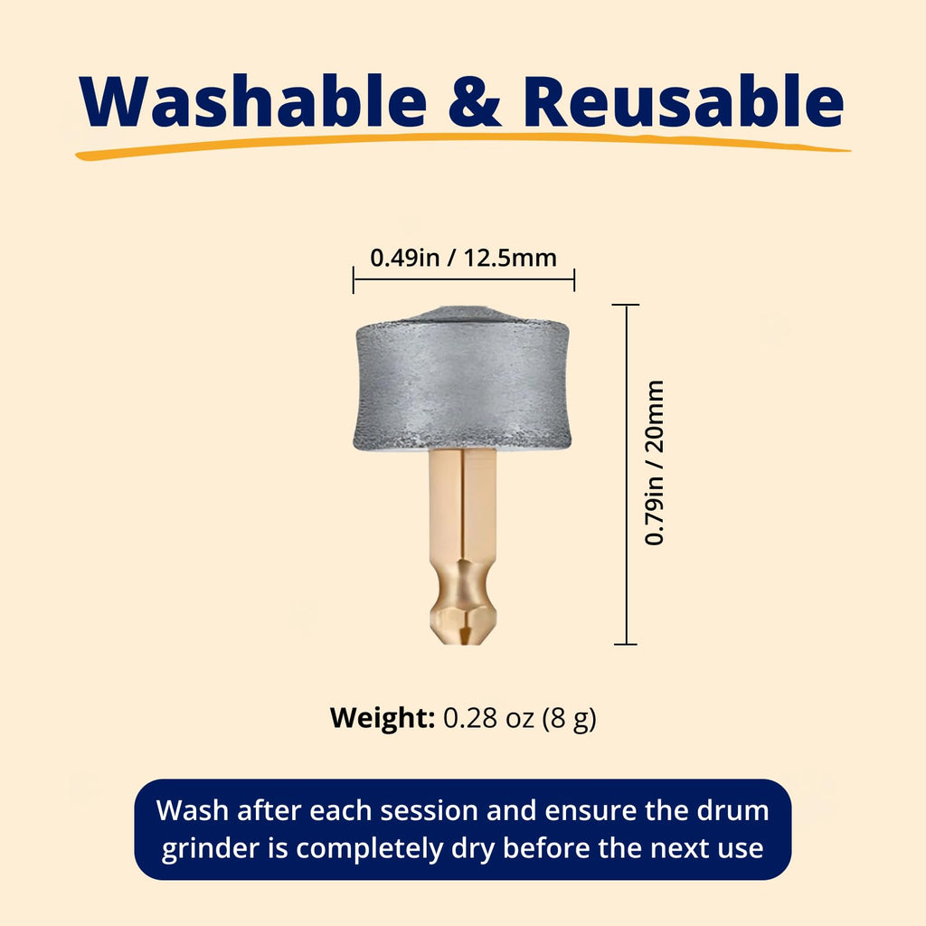 Silent Groom Pro Nail Grinder drum, washable and reusable, 100% Authentic, available at Curat Cart in India.
