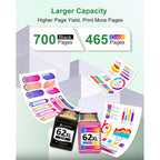 HP 62XL Ink Cartridge Combo Pack offers larger capacity with 700 black and 465 color pages, specially curated by Curat Cart.