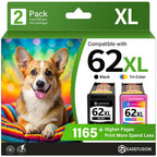Premium imported HP 62XL Ink Cartridge Combo Pack, featuring black and tri-color cartridges, available at Curat Cart.