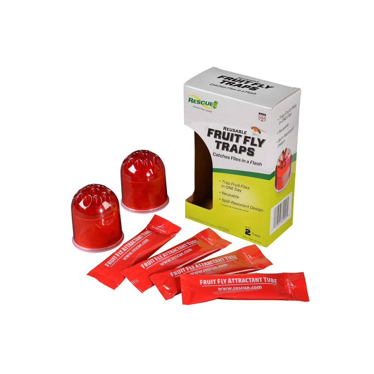 RESCUE! Indoor Fruit Fly Traps in retail box. 100% Authentic, available at Curat Cart for effective pest control.