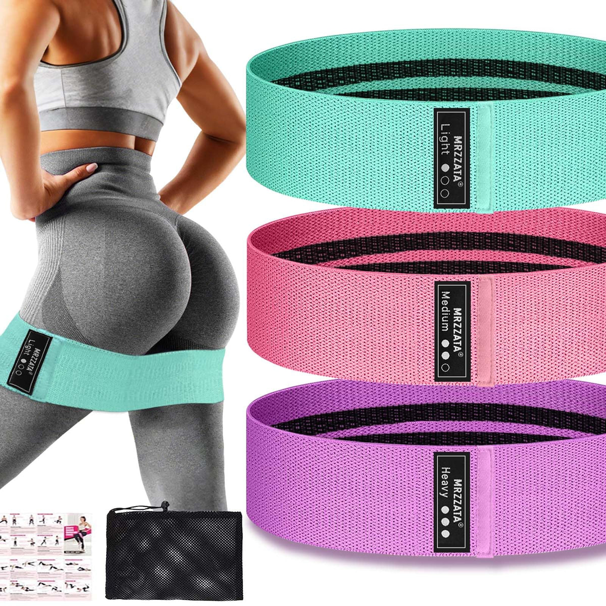 Premium imported resistance bands for hips and legs, perfect for workouts. Available at Curat Cart for enhanced fitness results.