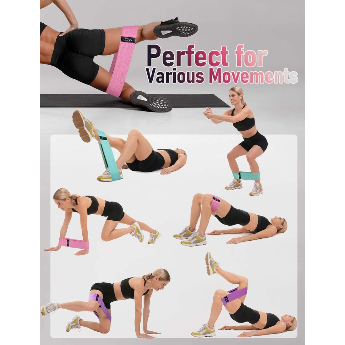 Enhance your workout with Resistance Bands for Hip and Legs, perfect for various movements. Available at Curat Cart.