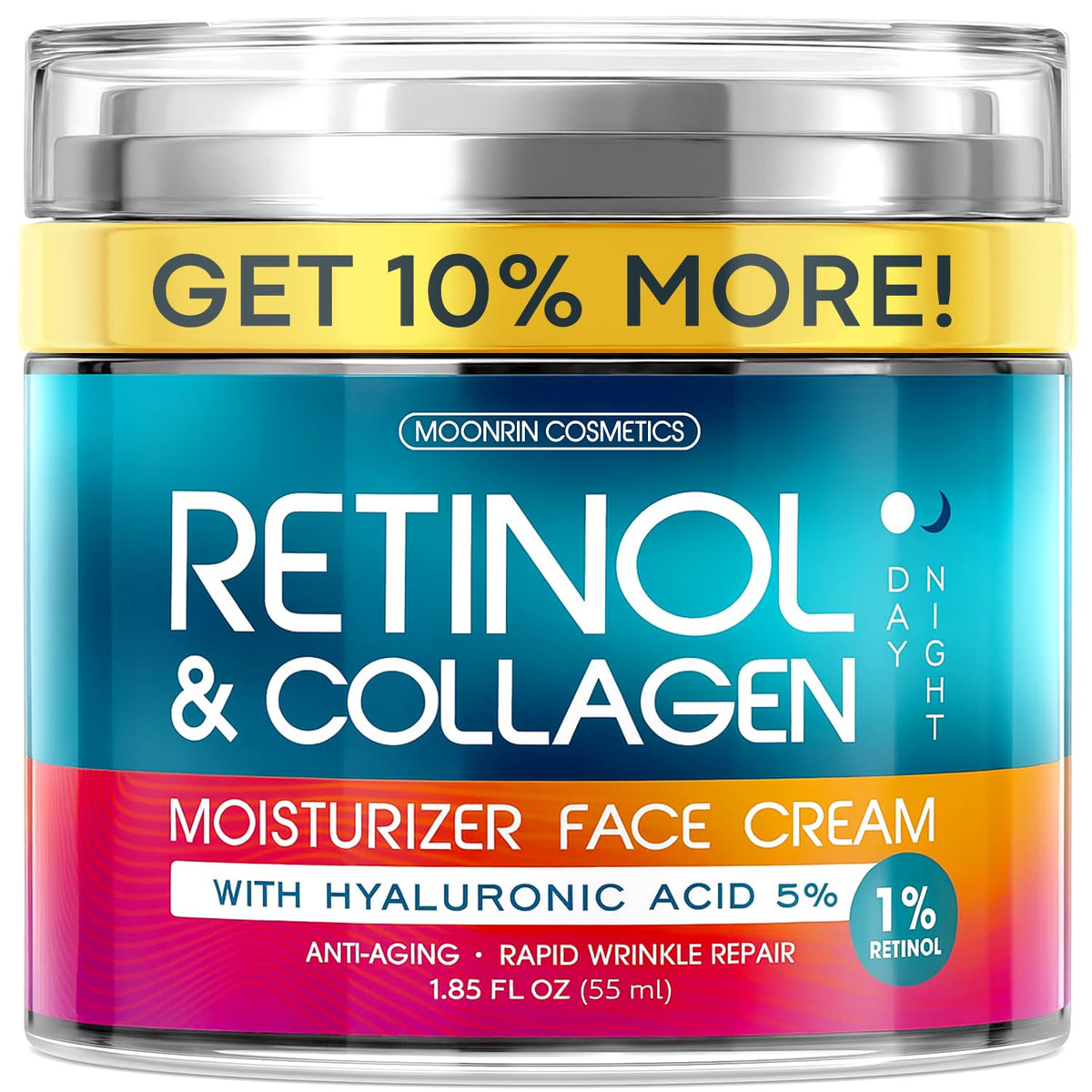 Discover authentic Retinol Cream with Hyaluronic Acid, designed for anti-aging and rapid wrinkle repair. 100% genuine product.
