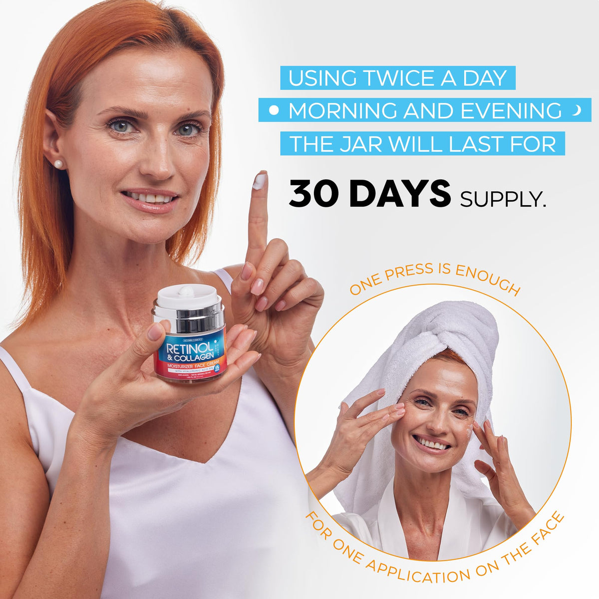 Discover youthful skin with our Retinol Cream, verified by CuratCart, offering a 30-day supply for radiant results.